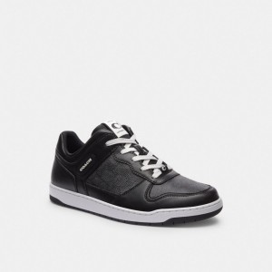 Men's COACH C201 Sneakers Black | 26347GWEL
